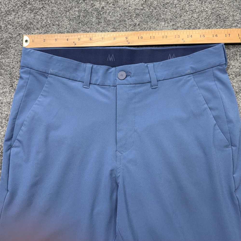 Mizzen + Main Helmsman Slim Blue Performance Chino Golf Pants 32W 30L Mens - Picture 5 of 9